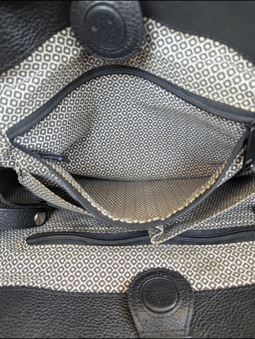Brighton Black Studded Tote with Heart Charm